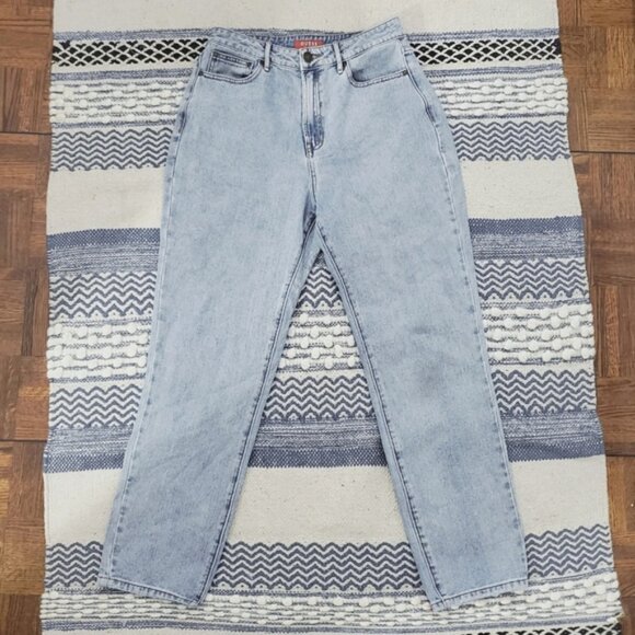 GUESS Vintage High Rise Straight Fit Jeans Ankle Fit- Light Blue- US30 - Picture 2 of 9
